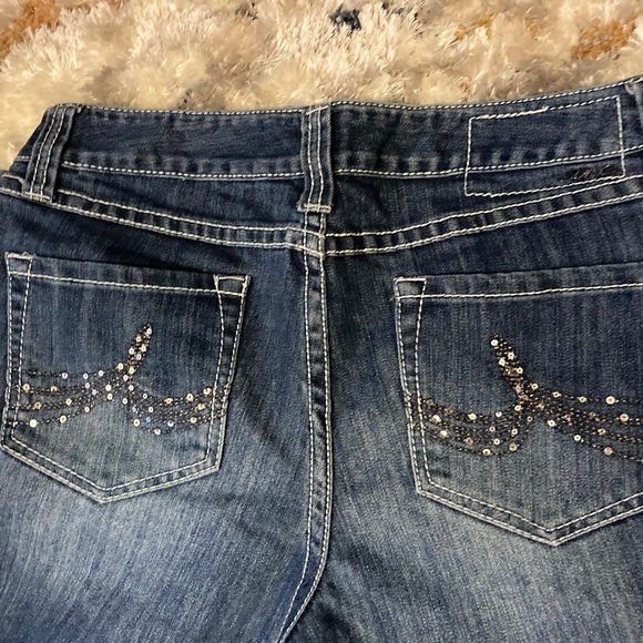 INC denim reg fit bootleg short PS - Picture 6 of 10